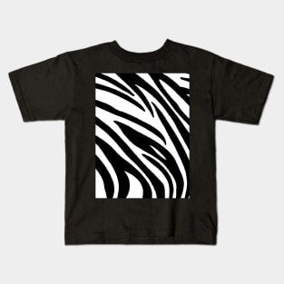 black and white zebra stripes animal print Kids T-Shirt